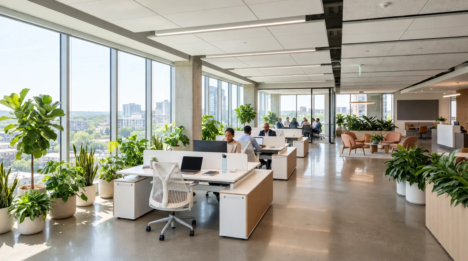 Espacio de oficinas limpio y ordenado. Imagen ilustrativa.